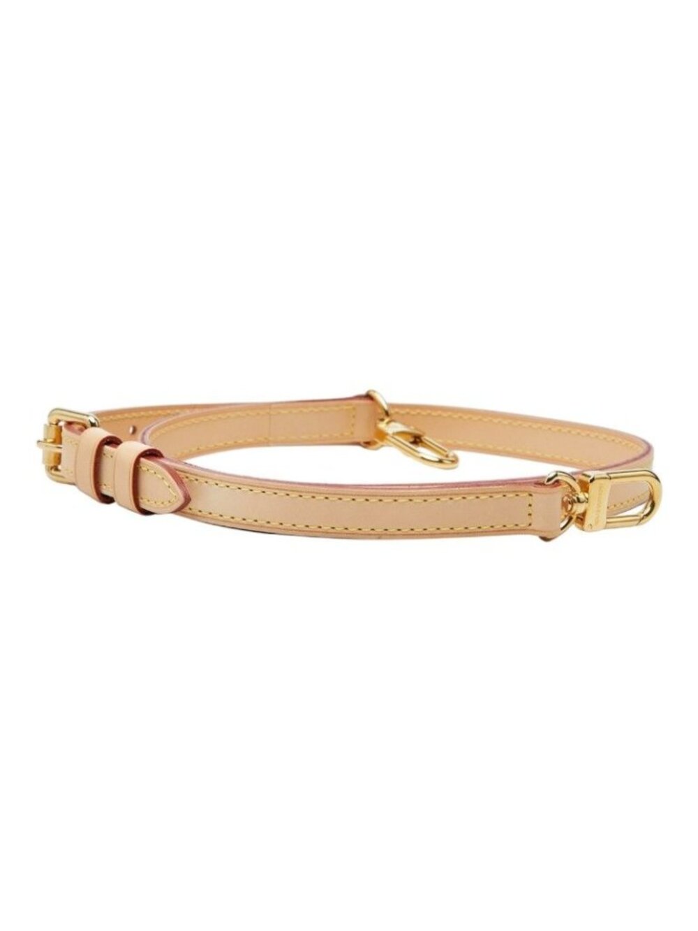 Louis Vuitton Shoulder Strap Beige Leather